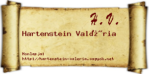 Hartenstein Valéria névjegykártya